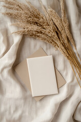 Artistic Arrangement of Wheat on a White Sheet of Paper