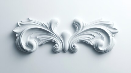 Ornate white relief design (7)