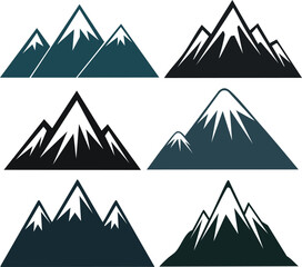 set of mountain icons