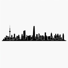 Obraz premium City skyline silhouette