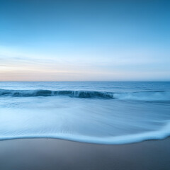 Dynamic Ocean Wave Approaching the Shoreline