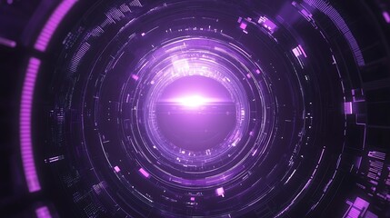 Fototapeta premium Purple digital tunnel