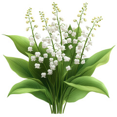Lily of the valley blooming gracefully adding a touch of elegance and fresh to designs