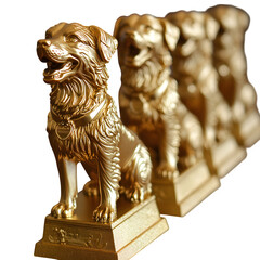Golden dog show trophies (cut out)