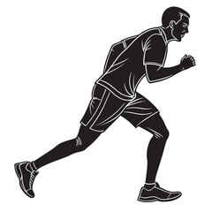 Naklejka premium The Runner's Silhouette