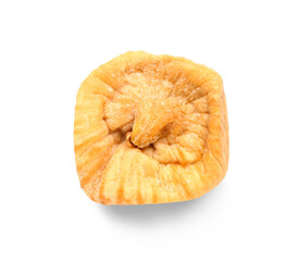 Sweet dried fig on white background
