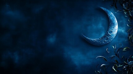 Moonlit night with floral accents