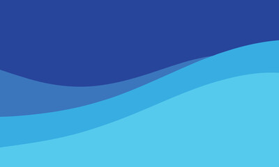 Obraz premium Abstract Blue Gradient Background - Modern Wavy Shapes Vector Design