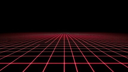 Retro grid path on black background