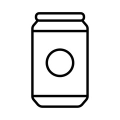 ドリンク缶のシンプルな線画アイコン