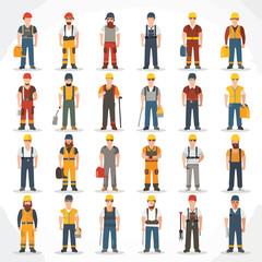 Professional Worker Avatar Full Body Icon Vector Illustration for Business Presentations