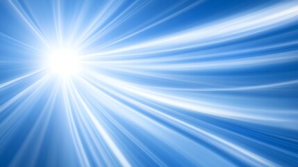 Obraz premium Abstract sunburst in vibrant blue and white