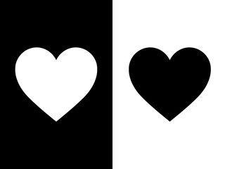 heart with black and white background