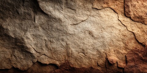 Close-Up of Textured Rocky Surface Showing Natural Cracks