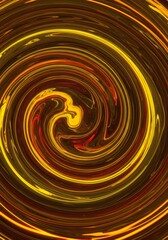 Fototapeta premium Abstract Illustration of Swirling Texture with Vibrant Yellow and Red Colors
