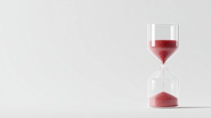 Red Sand Hourglass Biological Clock Female Fertility Time Pregnancy Concept