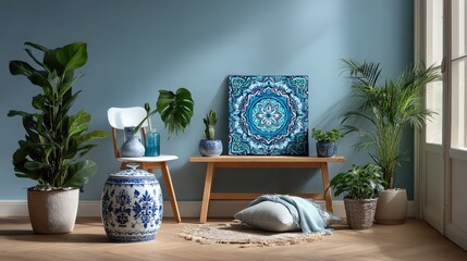 Decorative living room interior image