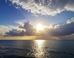 Fototapeta premium Beautiful sunrise, wonderful seascape - 아름다운 일출 (해돋이), 멋진 바다 풍경