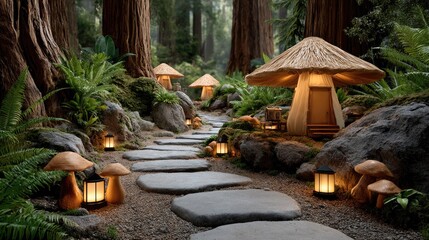 Enchanted forest pathway