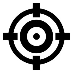 Fototapeta premium Icon representing a target symbol with concentric circles and lines