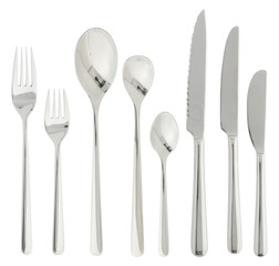 stainless steel cutlery cut out isolated transparent background