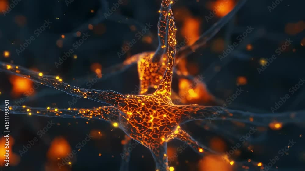 Poster extreme closeup illustrating the cellular architecture of a microvascular network, highlighting inte