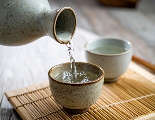 シズル感のある日本酒の写真