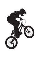 Fototapeta premium man bmx acrobatic figure silhouette