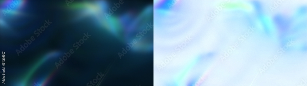 Wall mural cyan light prism flares: abstract background with bright cyan light flares and a subtle prism effect