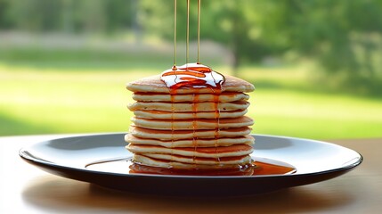 Vermont Maple Syrup Pancakes Burlington fluffy stack with natural sweetener energy boosting breakfast