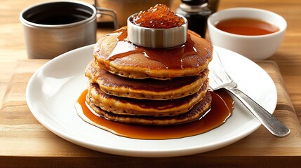 Vermont Maple Syrup Pancakes Burlington fluffy stack with natural sweetener energy boosting breakfast