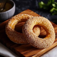 Warm Ka'ak Lebanon sesame bread rings