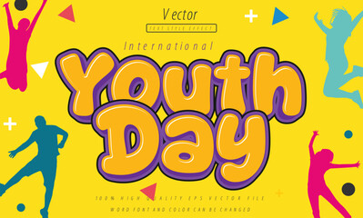 International youth day with text effect