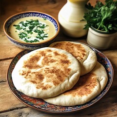 Warm Pita Bread Syria soft and fluffy flatbread perfect for dipping
