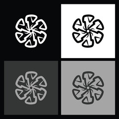 Creative Black and White Radial Icon – Perfect for Minimalist Web Design, Logo Concepts, and Branding in a Contemporary Style