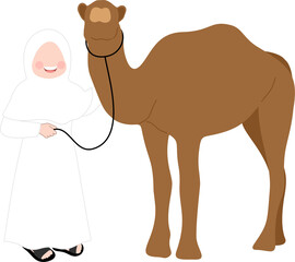 faceless eid al adha illustration