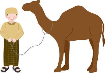 faceless eid al adha illustration