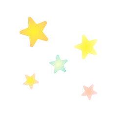 グラデーションカラーのかわいい星のアイコン
