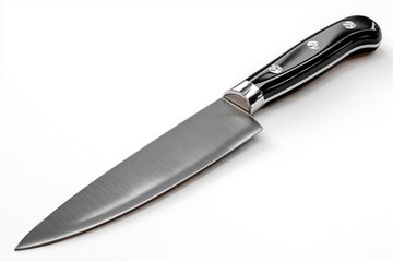 Fototapeta premium kitchen knife isolated on pure white background