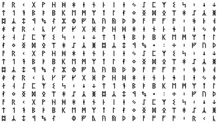 Some Futhark symbols, runes