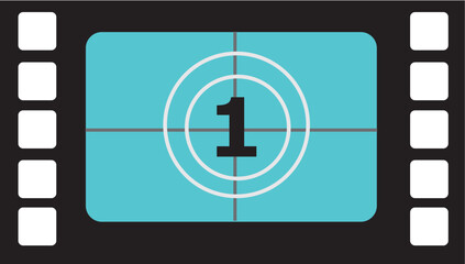 Vintage Film Countdown Classic Movie Reel Number One