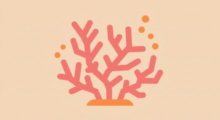 Fototapeta premium Pink coral reef marine life underwater summer diving decoration