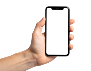 smartphone, clean display, holding position 