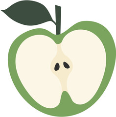 green apple vector illustration