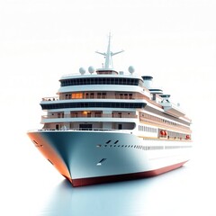 Naklejka premium Luxury Cruise Ship Elegant Design and Multiple Decks, Professional Editorial Photograph