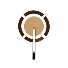 cigarette and ashtray icon