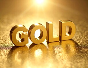 Gold text on gold surface