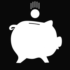 Piggy Bank design vector on black background,piggy bank design stock,piggy bank design image,piggy bank design illustration,piggy bank design for template, web and background 