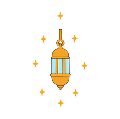 Cartoon Beautiful lamp Digital Icon Source Vectors Illustration 
