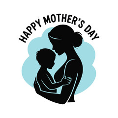 Flat Vector Illustration of a Mother Reading a Bedtime Story to Her Child – Cozy, Minimal Cartoon Style Family Scene for Mother’s Day, Parenting, and T-Shirt Design Concepts